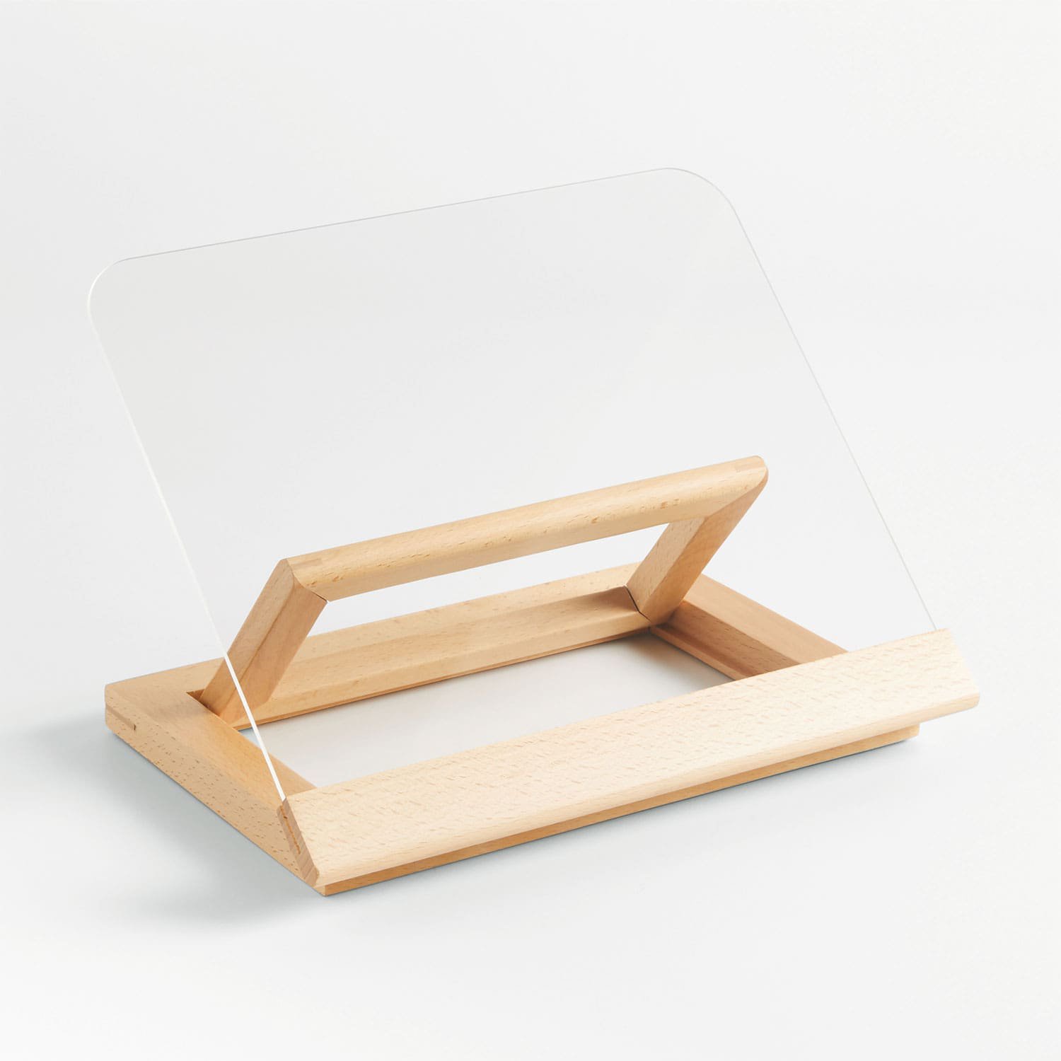 crate and barrel wood and acrylic cookbook stand wedding registry ideas from zola